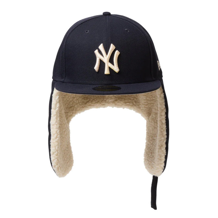 ニューエラ NEW ERA ニューヨーク・ヤンキース ドッグイヤー キャップ 耳当て付き NY 59FIFTY 5950 Dog Ear メンズ レディース ユニセックス 大人 一般 14668175 冬用 防寒 MLB メジャーリーグ 野球帽 帽子 スポーツキャップ ベースボールキャップ ぼうし