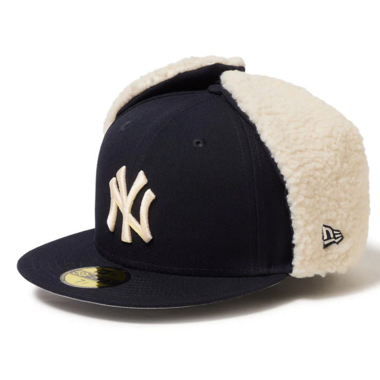 ニューエラ NEW ERA ニューヨーク・ヤンキース ドッグイヤー キャップ 耳当て付き NY 59FIFTY 5950 Dog Ear メンズ レディース ユニセックス 大人 一般 14668175 冬用 防寒 MLB メジャーリーグ 野球帽 帽子 スポーツキャップ ベースボールキャップ ぼうし