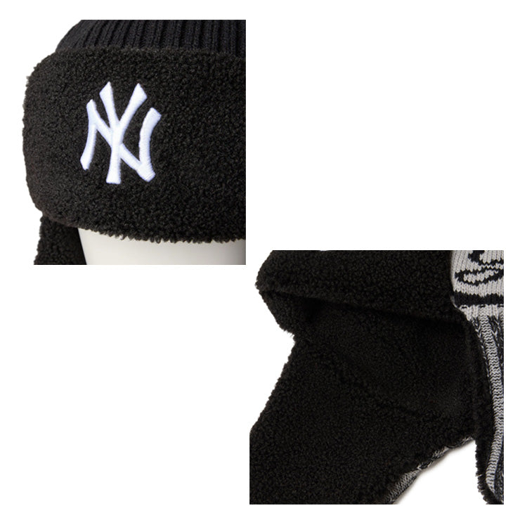 ニューエラ NEW ERA MLB ニット トラッパー ハット パドレス ヤンキース ドジャース 耳当て ニット帽 大人 一般 メンズ レディース 冬用 冬物 14669983 14669984 14669986 フライトキャップ スキー スノーボード MLB メジャーリーグ おしゃれ かわいい 帽子 ぼうし