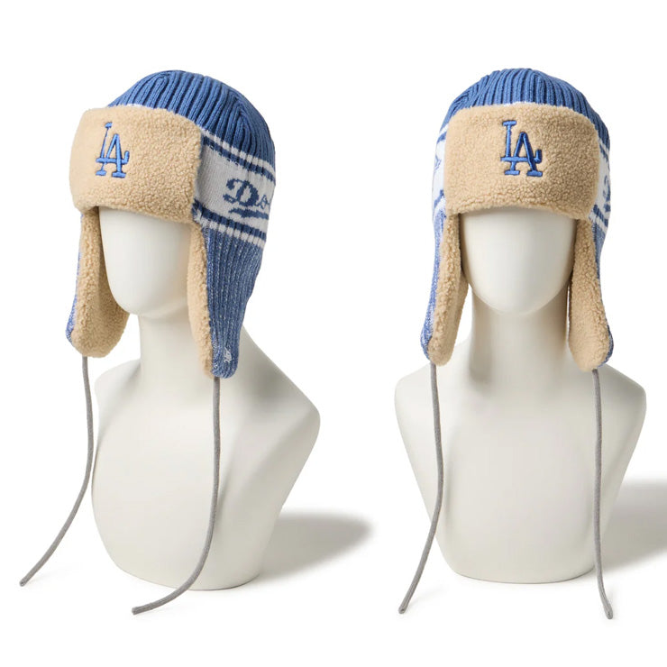 ニューエラ NEW ERA MLB ニット トラッパー ハット パドレス ヤンキース ドジャース 耳当て ニット帽 大人 一般 メンズ レディース 冬用 冬物 14669983 14669984 14669986 フライトキャップ スキー スノーボード MLB メジャーリーグ おしゃれ かわいい 帽子 ぼうし