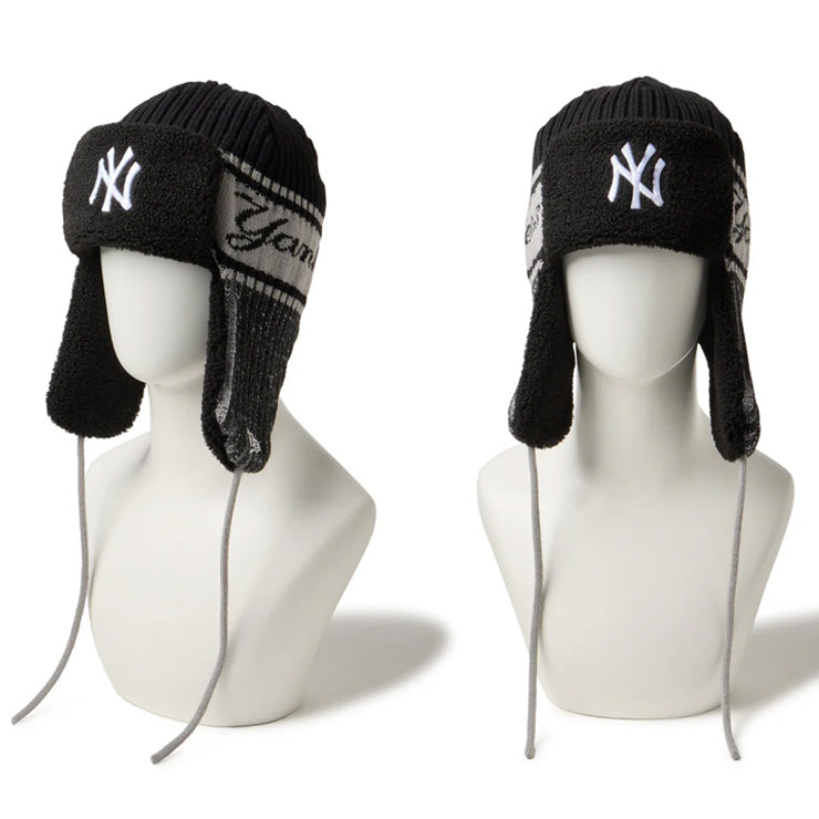 ニューエラ NEW ERA MLB ニット トラッパー ハット パドレス ヤンキース ドジャース 耳当て ニット帽 大人 一般 メンズ レディース 冬用 冬物 14669983 14669984 14669986 フライトキャップ スキー スノーボード MLB メジャーリーグ おしゃれ かわいい 帽子 ぼうし