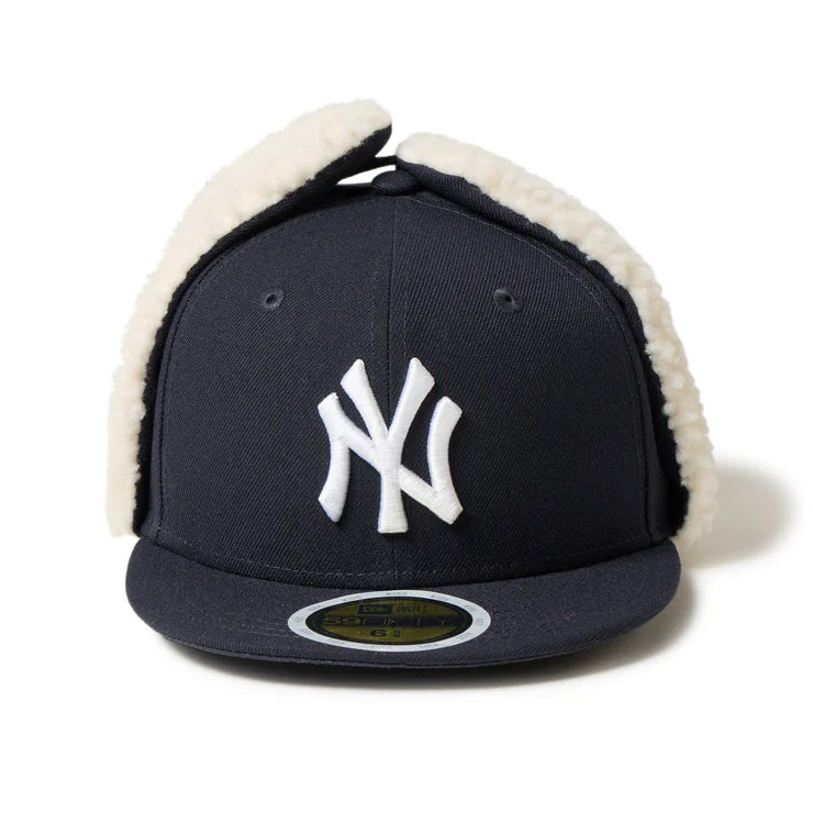 ニューエラ NEW ERA ニューヨーク・ヤンキース ジュニア用 ドッグイヤー キャップ 耳当て付き Kid’s 59FIFTY Dog Ear 14671655 冬用 防寒 小学生 こども Jr キッズ 子供 男の子 女の子 MLB メジャーリーグ 野球帽 帽子 スポーツキャップ ベースボールキャップ ぼうし