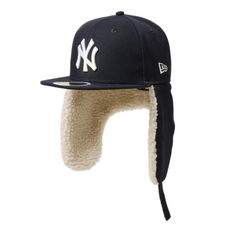 ニューエラ NEW ERA ニューヨーク・ヤンキース ジュニア用 ドッグイヤー キャップ 耳当て付き Kid’s 59FIFTY Dog Ear 14671655 冬用 防寒 小学生 こども Jr キッズ 子供 男の子 女の子 MLB メジャーリーグ 野球帽 帽子 スポーツキャップ ベースボールキャップ ぼうし