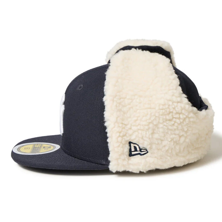 ニューエラ NEW ERA ニューヨーク・ヤンキース ジュニア用 ドッグイヤー キャップ 耳当て付き Kid’s 59FIFTY Dog Ear 14671655 冬用 防寒 小学生 こども Jr キッズ 子供 男の子 女の子 MLB メジャーリーグ 野球帽 帽子 スポーツキャップ ベースボールキャップ ぼうし