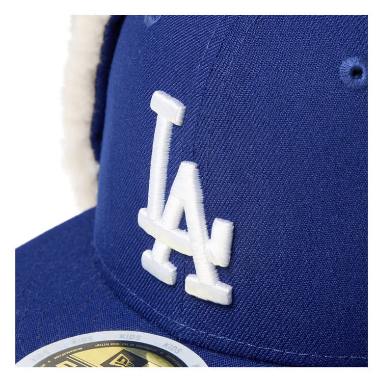 ニューエラ NEW ERA ロサンゼルス・ドジャース ジュニア用 ドッグイヤー キャップ 耳当て付き Kid’s 59FIFTY Dog Ear 14671656 冬用 防寒 小学生 こども Jr キッズ 子供 男の子 女の子 MLB メジャーリーグ 野球帽 帽子 スポーツキャップ ベースボールキャップ ぼうし