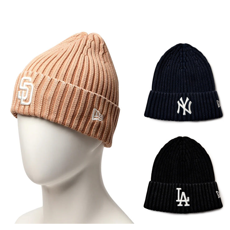 【2026モデル】ニューエラ NEW ERA MLB ニット帽 ドジャース ヤンキース パドレス リブ カフニット MLB Italian Wash ワッチキャップ ニットキャップ ビーニー メンズ レディース ユニセックス 15119607 15119608 15119610 秋冬 大人 メジャーリーグ 帽子 ぼうし
