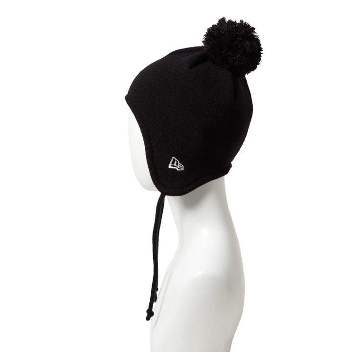 【2026モデル】ニューエラ NEW ERA ジュニア用 キッズ ポンポンニット トラッパー キャップ 耳当て ニット帽 ニットキャップ 冬用 冬物 15125220 子ども こども 小学生 フライトキャップ スキー スノーボード アウトドア お出かけ 通学 かわいい 帽子 ぼうし