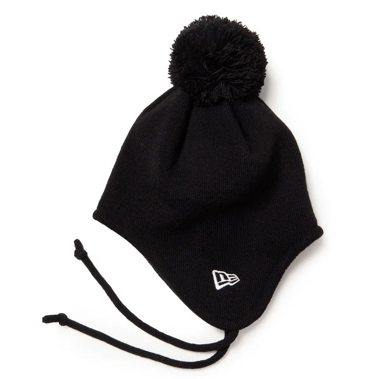 【2026モデル】ニューエラ NEW ERA ジュニア用 キッズ ポンポンニット トラッパー キャップ 耳当て ニット帽 ニットキャップ 冬用 冬物 15125220 子ども こども 小学生 フライトキャップ スキー スノーボード アウトドア お出かけ 通学 かわいい 帽子 ぼうし
