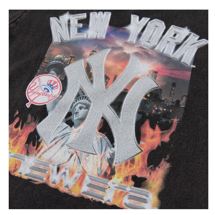 【2026モデル】ニューエラ NEW ERA ニューヨーク・ヤンキース 半袖 ウォッシュドコットン Tシャツ Lightning 大人 一般 メンズ レディース ユニセックス 15129306 スポーツウェア カジュアル 半袖シャツ