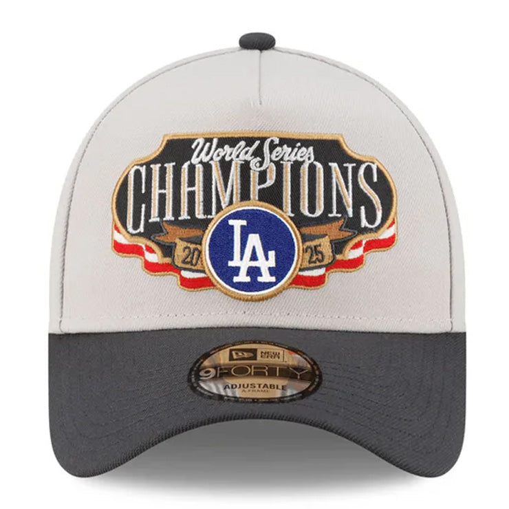 ニューエラ NEW ERA ロサンゼルス・ドジャース 2025 ワールドシリーズ優勝 ロッカールーム キャップ 9FORTY A-Frame 2025 MLB World Series Champions Locker Room Cap メンズ レディース ユニセックス 15129607 メジャーリーグ 野球帽 帽子 ベースボールキャップ ぼうし