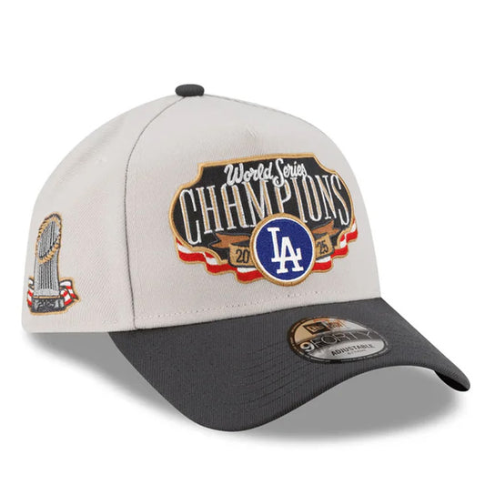 ニューエラ NEW ERA ロサンゼルス・ドジャース 2025 ワールドシリーズ優勝 ロッカールーム キャップ 9FORTY A-Frame 2025 MLB World Series Champions Locker Room Cap メンズ レディース ユニセックス 15129607 メジャーリーグ 野球帽 帽子 ベースボールキャップ ぼうし