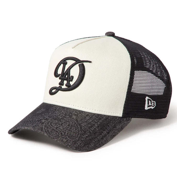 【2026モデル】ニューエラ NEW ERA ロサンゼルス・ドジャース キャップ シティーコネクトロゴ 9FORTY A-Frame トラッカー Laser Burn Out Denim 15137100 大人 メンズ レディース ユニセックス メジャーリーグ 野球帽 帽子 スポーツキャップ ベースボールキャップ ぼうし