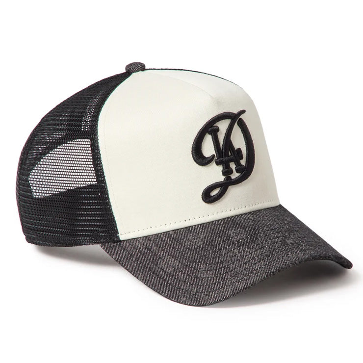 【2026モデル】ニューエラ NEW ERA ロサンゼルス・ドジャース キャップ シティーコネクトロゴ 9FORTY A-Frame トラッカー Laser Burn Out Denim 15137100 大人 メンズ レディース ユニセックス メジャーリーグ 野球帽 帽子 スポーツキャップ ベースボールキャップ ぼうし