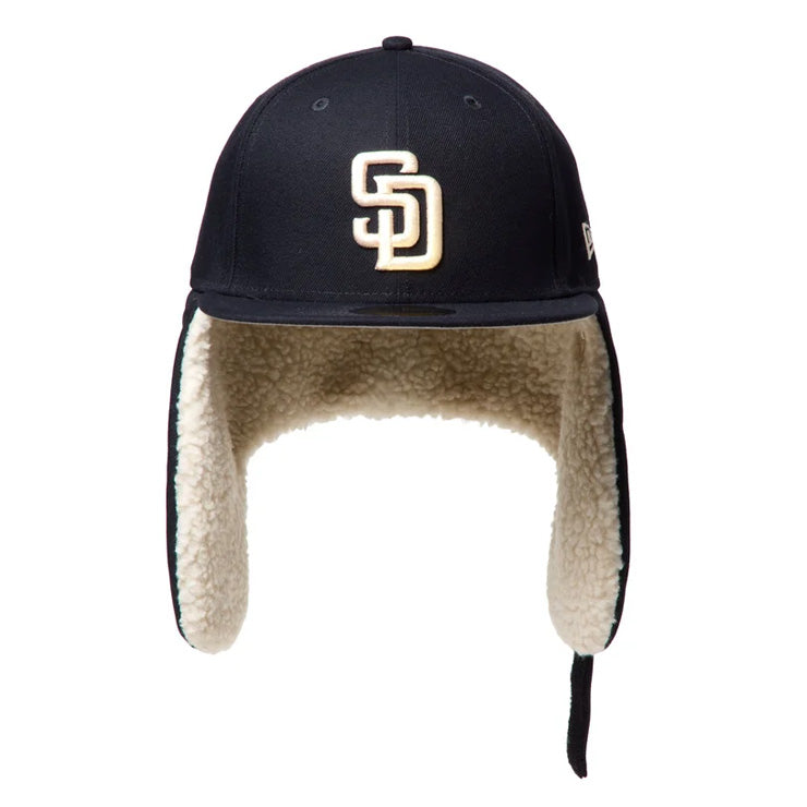 【2026モデル】ニューエラ NEW ERA サンディエゴ・パドレス ドッグイヤー キャップ 耳当て付き SD 59FIFTY 5950 Dog Ear メンズ レディース ユニセックス 大人 一般 15137327 冬用 防寒 MLB メジャーリーグ 野球帽 帽子 スポーツキャップ ベースボールキャップ ぼうし