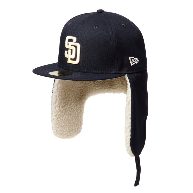 【2026モデル】ニューエラ NEW ERA サンディエゴ・パドレス ドッグイヤー キャップ 耳当て付き SD 59FIFTY 5950 Dog Ear メンズ レディース ユニセックス 大人 一般 15137327 冬用 防寒 MLB メジャーリーグ 野球帽 帽子 スポーツキャップ ベースボールキャップ ぼうし