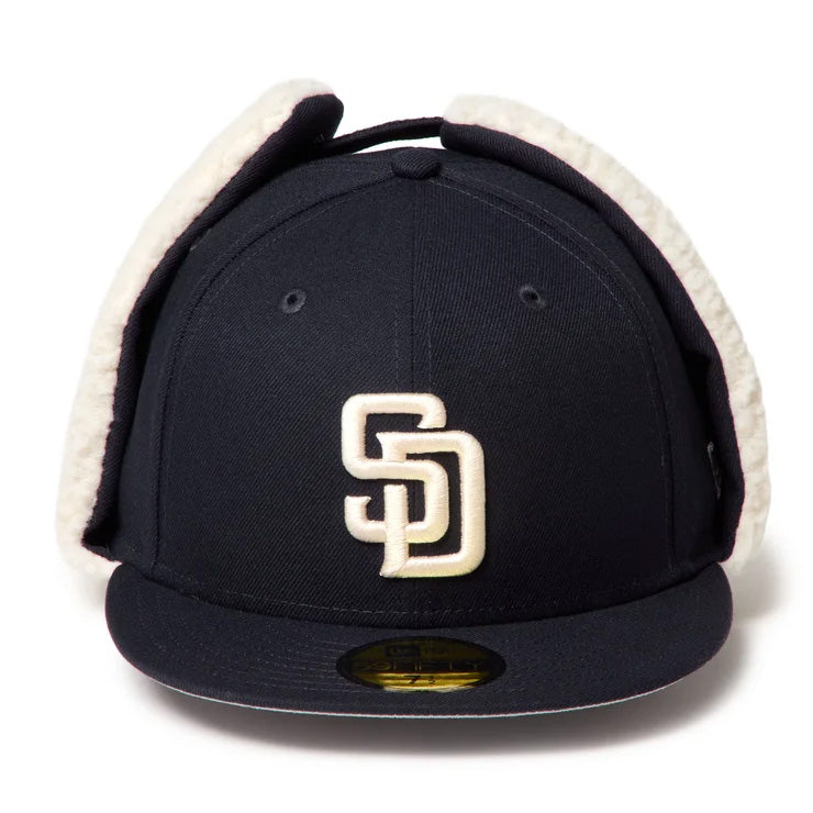【2026モデル】ニューエラ NEW ERA サンディエゴ・パドレス ドッグイヤー キャップ 耳当て付き SD 59FIFTY 5950 Dog Ear メンズ レディース ユニセックス 大人 一般 15137327 冬用 防寒 MLB メジャーリーグ 野球帽 帽子 スポーツキャップ ベースボールキャップ ぼうし