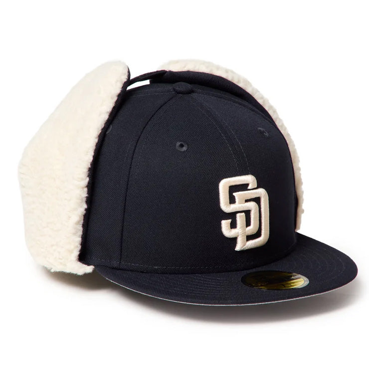 【2026モデル】ニューエラ NEW ERA サンディエゴ・パドレス ドッグイヤー キャップ 耳当て付き SD 59FIFTY 5950 Dog Ear メンズ レディース ユニセックス 大人 一般 15137327 冬用 防寒 MLB メジャーリーグ 野球帽 帽子 スポーツキャップ ベースボールキャップ ぼうし