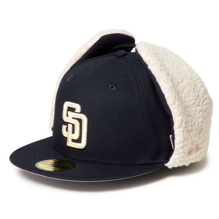 【2026モデル】ニューエラ NEW ERA サンディエゴ・パドレス ドッグイヤー キャップ 耳当て付き SD 59FIFTY 5950 Dog Ear メンズ レディース ユニセックス 大人 一般 15137327 冬用 防寒 MLB メジャーリーグ 野球帽 帽子 スポーツキャップ ベースボールキャップ ぼうし