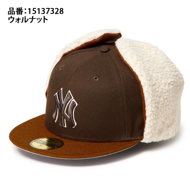 【2026モデル】ニューエラ NEW ERA ニューヨーク・ヤンキース ドッグイヤー キャップ 耳当て付き NY 59FIFTY 5950 Dog Ear メンズ レディース ユニセックス 大人 一般 15137328 冬用 防寒 MLB メジャーリーグ 野球帽 帽子 スポーツキャップ ベースボールキャップ ぼうし