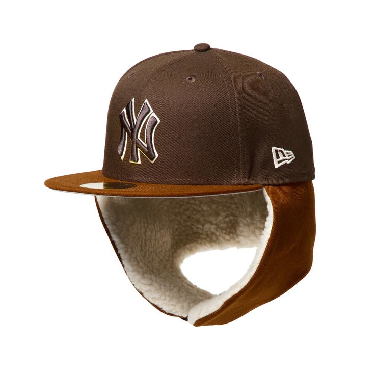 【2026モデル】ニューエラ NEW ERA ニューヨーク・ヤンキース ドッグイヤー キャップ 耳当て付き NY 59FIFTY 5950 Dog Ear メンズ レディース ユニセックス 大人 一般 15137328 冬用 防寒 MLB メジャーリーグ 野球帽 帽子 スポーツキャップ ベースボールキャップ ぼうし