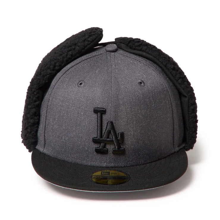 【2026モデル】ニューエラ NEW ERA ロサンゼルス・ドジャース ドッグイヤー キャップ 耳当て付き LA 59FIFTY 5950 Dog Ear メンズ レディース ユニセックス 大人 一般 15137329 冬用 防寒 MLB メジャーリーグ 野球帽 帽子 スポーツキャップ ベースボールキャップ ぼうし