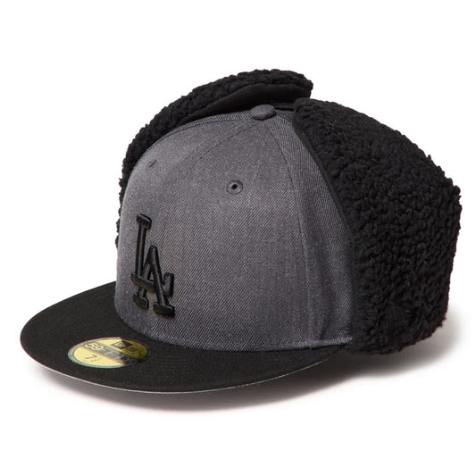 【2026モデル】ニューエラ NEW ERA ロサンゼルス・ドジャース ドッグイヤー キャップ 耳当て付き LA 59FIFTY 5950 Dog Ear メンズ レディース ユニセックス 大人 一般 15137329 冬用 防寒 MLB メジャーリーグ 野球帽 帽子 スポーツキャップ ベースボールキャップ ぼうし