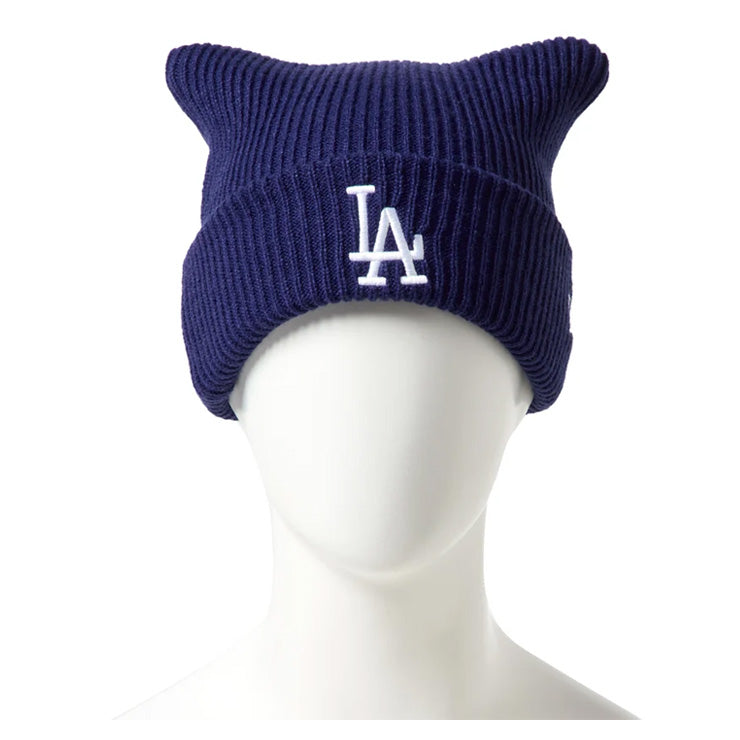 【2026モデル】ニューエラ NEW ERA MLB スクウェアニットキャップ 猫耳 ニット帽 ドジャース ヤンキース メンズ レディース ユニセックス  Powered by GORO(MIN-NANO) 15176536 15176537 秋冬 大人 メジャーリーグ 帽子 ぼうし
