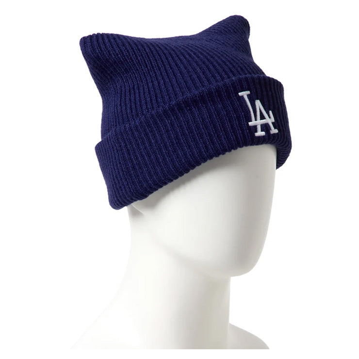 【2026モデル】ニューエラ NEW ERA MLB スクウェアニットキャップ 猫耳 ニット帽 ドジャース ヤンキース メンズ レディース ユニセックス  Powered by GORO(MIN-NANO) 15176536 15176537 秋冬 大人 メジャーリーグ 帽子 ぼうし