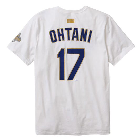 【2026モデル】ナイキ ロサンゼルス・ドジャース 大谷翔平 ゴールドコレクション 半袖 Tシャツ ネーム＆ナンバー ホワイト Shohei Ohtani Gold Collection Name and Number T-Shirt メンズ N199-10A-6LD-5WK カジュアル スポーツウェア MLB メジャーリーグ nike