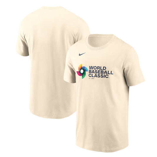 ナイキ 2026 WBC イベント ロゴ Tシャツ クリーム 半袖 大人 メンズ ユニセックス N199-15A-WB1-RCC 2026 World Baseball Classic グッズ ウエア ウェア 記念グッズ 記念アイテム nike