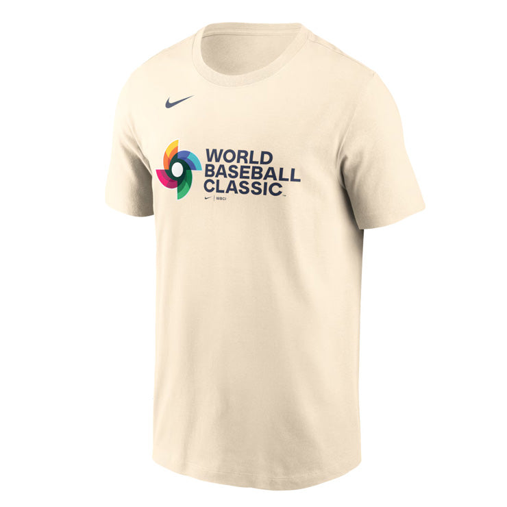ナイキ 2026 WBC イベント ロゴ Tシャツ クリーム 半袖 大人 メンズ ユニセックス N199-15A-WB1-RCC 2026 World Baseball Classic グッズ ウエア ウェア 記念グッズ 記念アイテム nike