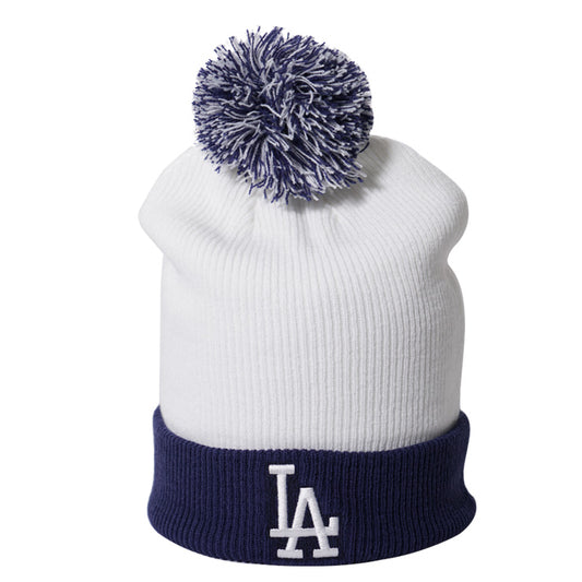 【2026モデル】ナイキ ロサンゼルス・ドジャース ポンポン付き ニット帽 ビーニー ニットキャップ カフニット NIKE PEAK STANDARD CUFF POM BEANIE メンズ レディース ユニセックス NB16-194R-LD-QG5 大人 メジャーリーグ 帽子 ぼうし