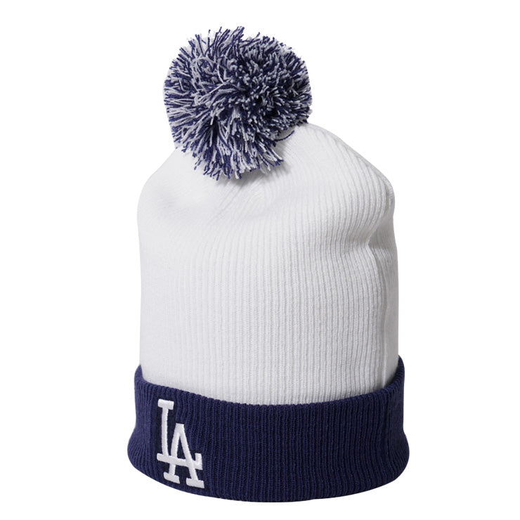 【2026モデル】ナイキ ロサンゼルス・ドジャース ポンポン付き ニット帽 ビーニー ニットキャップ カフニット NIKE PEAK STANDARD CUFF POM BEANIE メンズ レディース ユニセックス NB16-194R-LD-QG5 大人 メジャーリーグ 帽子 ぼうし