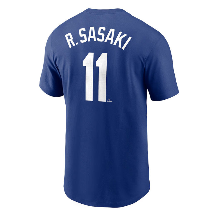 ナイキ ドジャース 佐々木朗希 2025 ワールドシリーズ優勝 Tシャツ ネーム＆ナンバー 半袖 大人 メンズ ユニセックス ウエア ウェア 記念グッズ 記念アイテム nike
