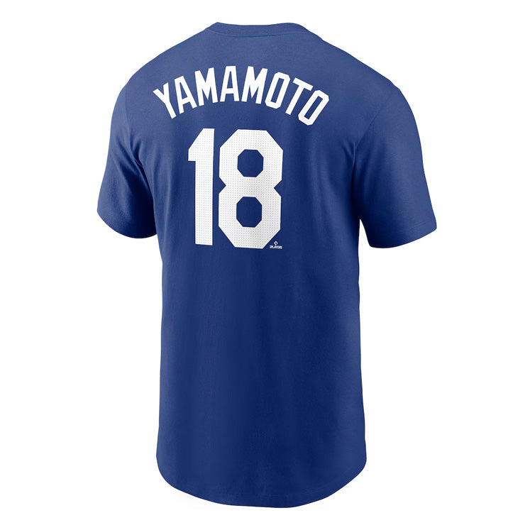 ナイキ ドジャース 山本由伸 2025 ワールドシリーズ優勝 Tシャツ ネーム＆ナンバー 半袖 大人 メンズ ユニセックス 山本 ウエア ウェア 記念グッズ 記念アイテム nike