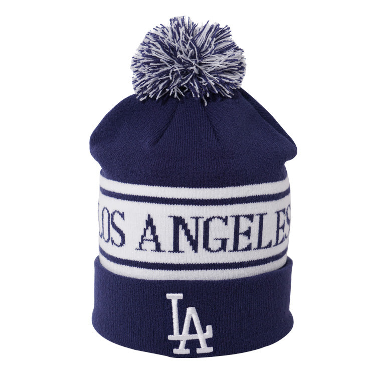 【2026モデル】ナイキ ロサンゼルス・ドジャース ポンポン付き ニット帽 ビーニー ニットキャップ カフニット NIKE PEAK STANDARD CUFF POM BEANIE メンズ レディース ユニセックス NB16-4EU-LD-JH5 大人 メジャーリーグ 帽子 ぼうし