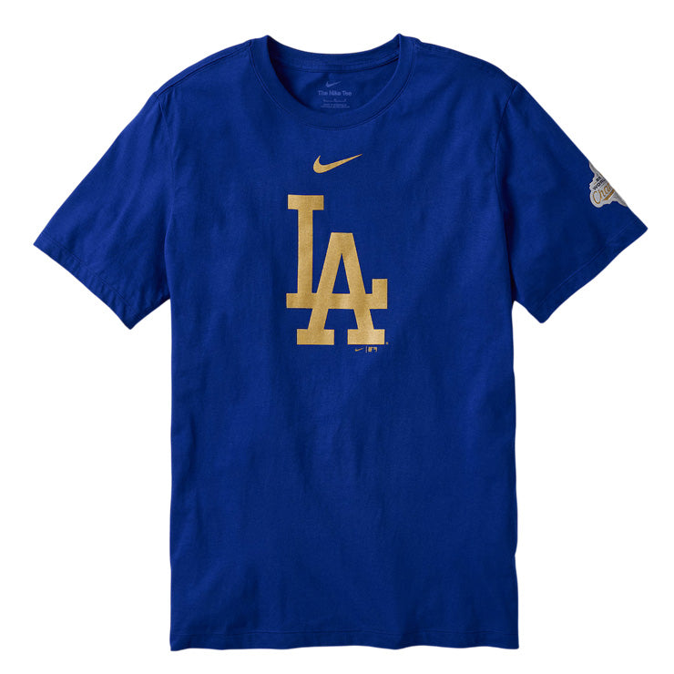 【2026モデル】ナイキ ロサンゼルス・ドジャース ゴールドコレクション 半袖 Tシャツ チームロゴ ブルー Los Angeles Dodgers Gold Collection T-Shirt メンズ N199-4EW-LD-JHE カジュアル スポーツウェア MLB メジャーリーグ nike