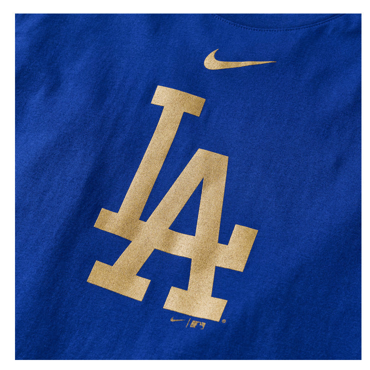 【2026モデル】ナイキ ロサンゼルス・ドジャース ゴールドコレクション 半袖 Tシャツ チームロゴ ブルー Los Angeles Dodgers Gold Collection T-Shirt メンズ N199-4EW-LD-JHE カジュアル スポーツウェア MLB メジャーリーグ nike