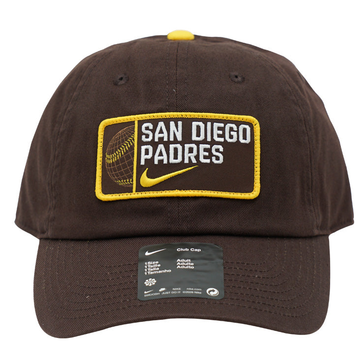 【2026モデル】ナイキ サンディエゴ・パドレス キャップ Primetime Club Unstructured Organic Cotton Cap NB01-917Z-PYP-ZSD メンズ レディース ユニセックス メジャーリーグ 野球帽 帽子 スポーツキャップ ベースボールキャップ ぼうし nike