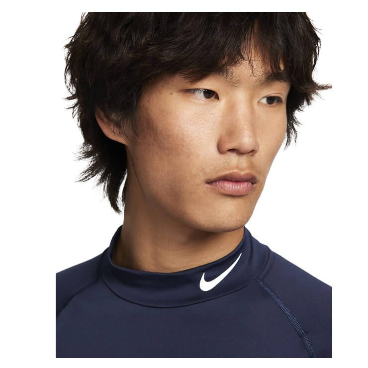 【2023モデル】ナイキ プロ DRI-FIT インナーシャツ アンダーシャツ 長袖 スリムフィット ネイビー FB7909-451 ロングスリーブ  トップス アンダーウェア インナーウェア フィットネスウェア スポーツウェア トレーニングウェア ランニング ジム NIKE