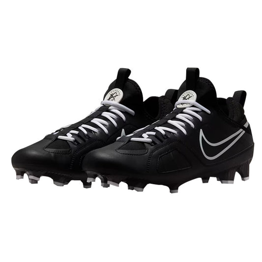 ナイキ ラクロス スパイク シューズ ハラチ9 バーシティ ラックス クリーツ Huarache 9 Varsity LAX 27.0～28.0 ブラック×ホワイト FD0090-002 ラクロスシューズ 大人 一般 nike