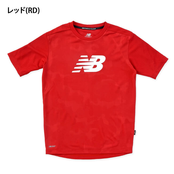 ニューバランス ジュニア用 半袖 Tシャツ 夏用 トレーニングマッチショートスリーブシャツ サッカー フットサル ABT35208 子供服 キッズ Jr こども 子ども スポーツウェア トレーニングウェア 半袖シャツ ランニング 吸汗速乾 new balance