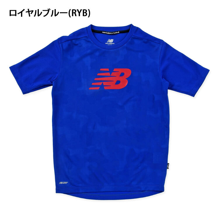 ニューバランス ジュニア用 半袖 Tシャツ 夏用 トレーニングマッチショートスリーブシャツ サッカー フットサル ABT35208 子供服 キッズ Jr こども 子ども スポーツウェア トレーニングウェア 半袖シャツ ランニング 吸汗速乾 new balance