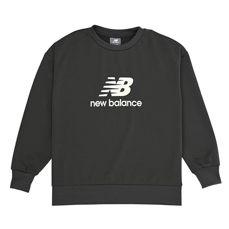 全3色 2025モデル ニューバランス ジュニア用 長袖 トレーナー ライトスウェットクルー 子供服 ABT55561 こども 子ども キッズ jr 男の子 女の子 スポーツウェア 長袖シャツ スウェットシャツ ベージュ ブラック ブルー new balance