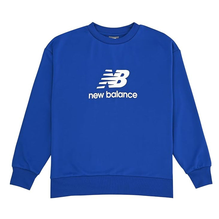 全3色 2025モデル ニューバランス ジュニア用 長袖 トレーナー ライトスウェットクルー 子供服 ABT55561 こども 子ども キッズ jr 男の子 女の子 スポーツウェア 長袖シャツ スウェットシャツ ベージュ ブラック ブルー new balance