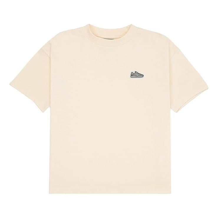 全2色 2025モデル ニューバランス ジュニア用 半袖 Tシャツ シューパッチ ショートスリーブシャツ 子供服 ABT55568 こども キッズ Jr 子ども スポーツウェア 半袖シャツ new balance