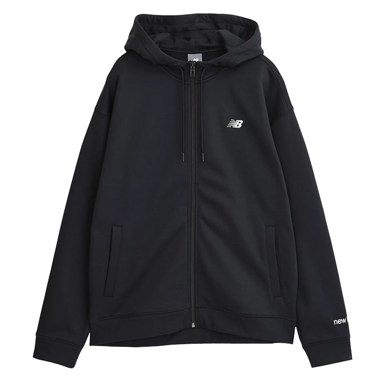 全2色 2025モデル ニューバランス フーディージャケット パーカー ダブルニット 裏起毛 メンズ レディース ユニセックス AMJ53174 ジャージ 上 スポーツウェア トレーニングウェア ランニング ジョギング ウォーミングアップ newbalance