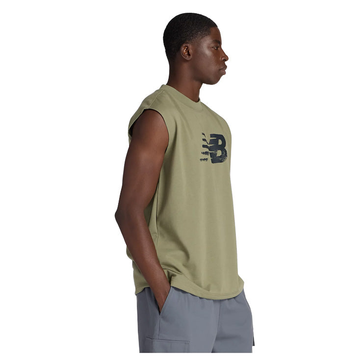 全2色 2025モデル ニューバランス ノースリーブシャツ スリーブレス Tシャツ メンズ ユニセックス AMT53173 スポーツウェア 大人 一般 new balance