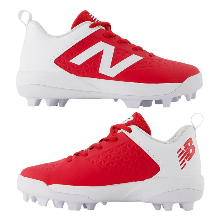 【2026モデル】ニューバランス 野球 ジュニア用 ポイントスパイク 4040 v8 19.0cm～24.0cm レッド×ホワイト 少年野球 J4040TR8 カラー クリーツ スタッドスパイク 紐 小学生 こども 子ども キッズ jr 子供 学童野球 リトルリーグ ソフトボール newbalance