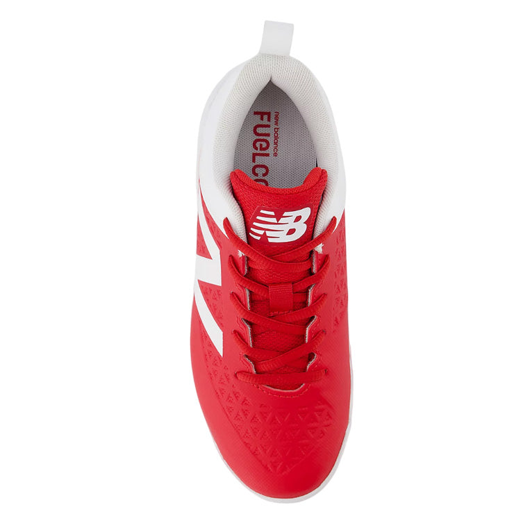 【2026モデル】ニューバランス 野球 ジュニア用 ポイントスパイク 4040 v8 19.0cm～24.0cm レッド×ホワイト 少年野球 J4040TR8 カラー クリーツ スタッドスパイク 紐 小学生 こども 子ども キッズ jr 子供 学童野球 リトルリーグ ソフトボール newbalance